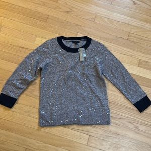 J Crew Sequin Sweater Medium NWT